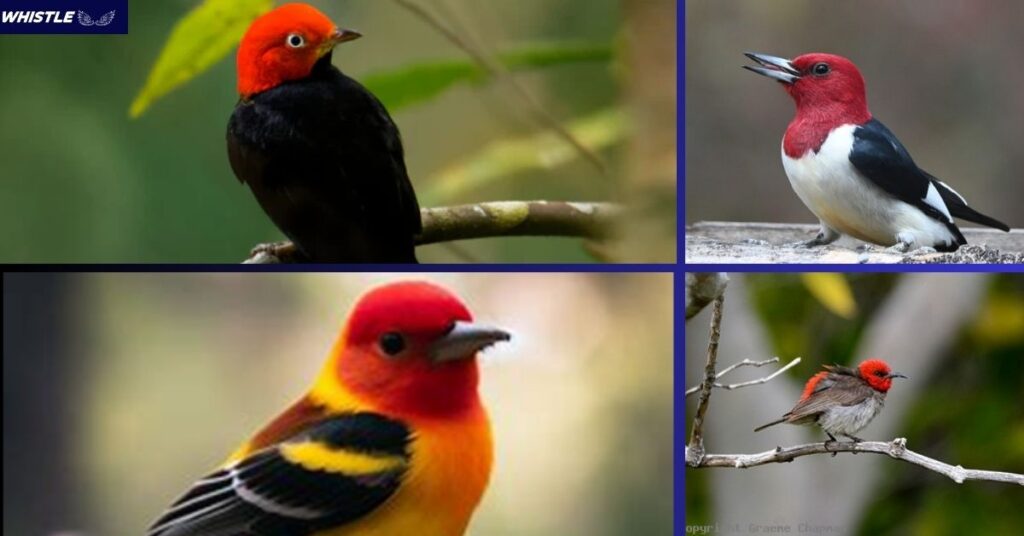 22 Species of Small Birds with Red Heads!