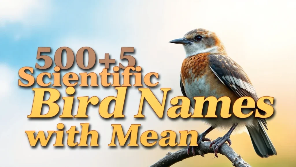 500+ Scientific Bird Names - Their Meaning and Importance!